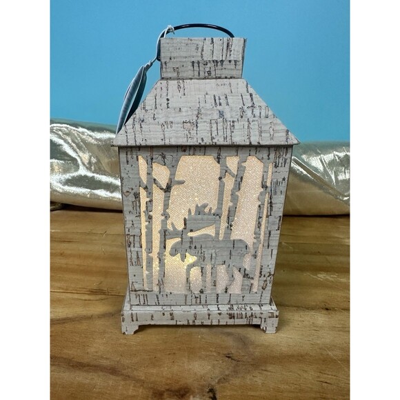 Moose LED Christmas Light Up Lantern Lamp Hanging Paper Pier 1 Imports - Picture 1 of 7